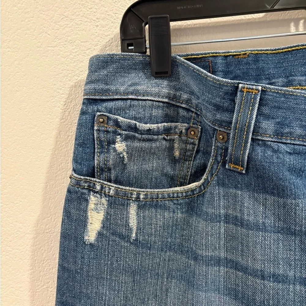 Levi’s 514 Slim Straight Jeans Size 38x32 (actual 40x32) EUC Distresses Ripped